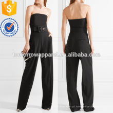 Sem alças com cinto de lã-crepe Jumpsuit fabricação atacado moda feminina vestuário (TA3027J)